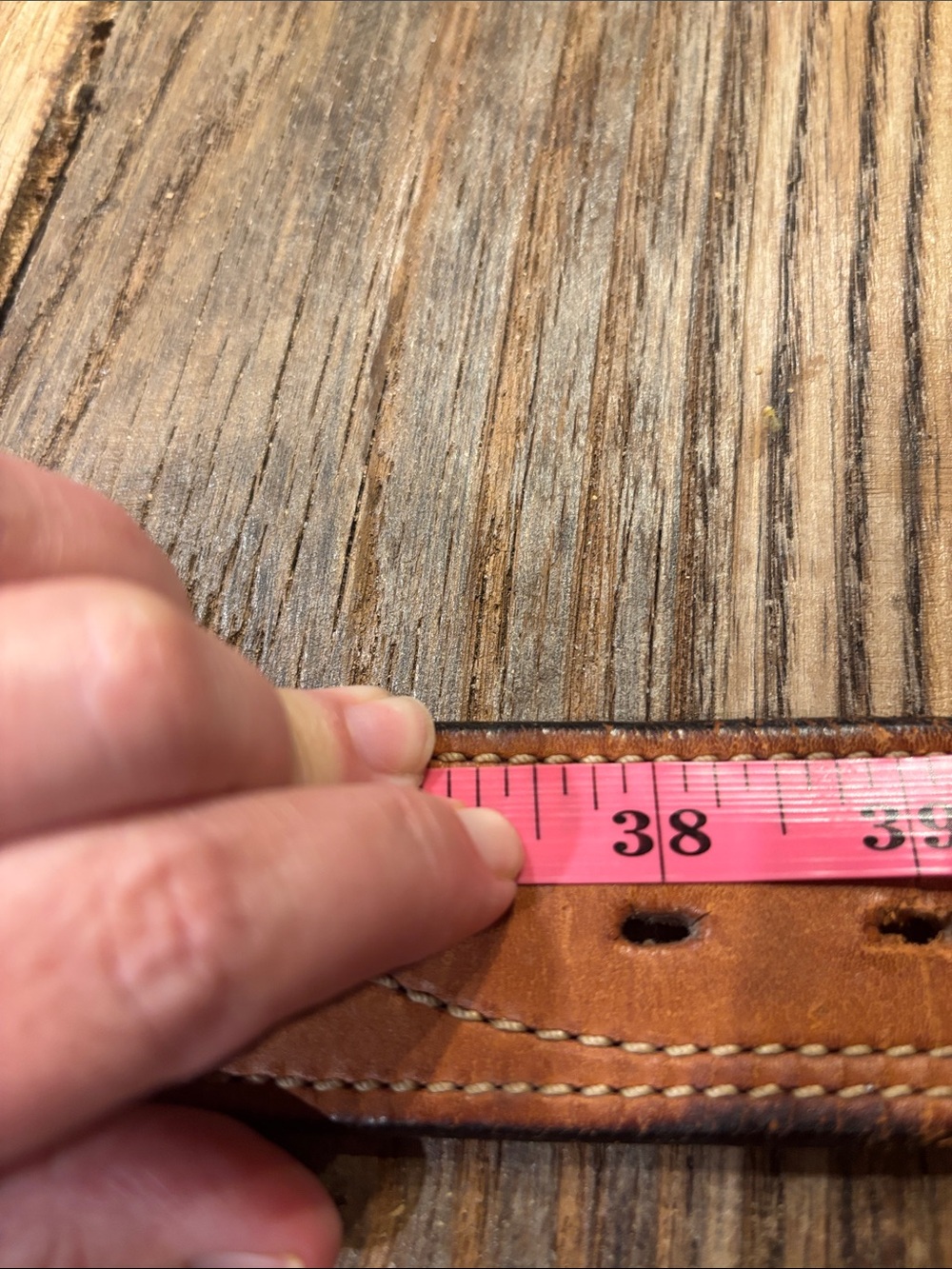 BIANCHI vintage leather belt with solid brass buckle size 38-42 - Picture 13 of 16